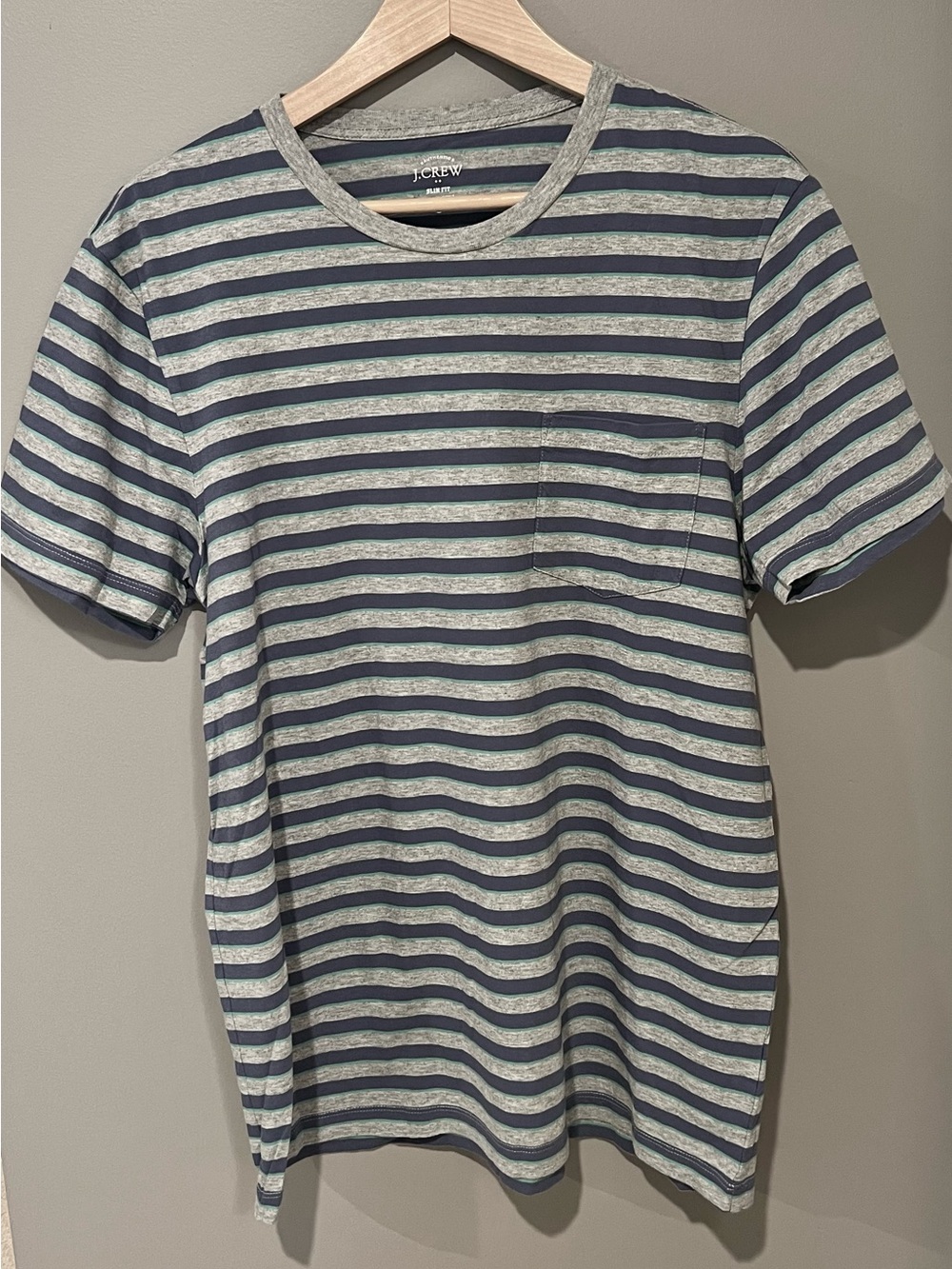 J. Crew Men’s Slim Fit Striped Pocket Tee - NWOT